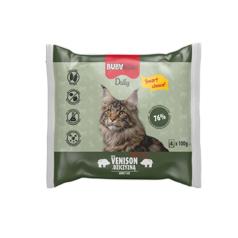 Buba Daily dziczyzna w sosie adult 100 g × 4