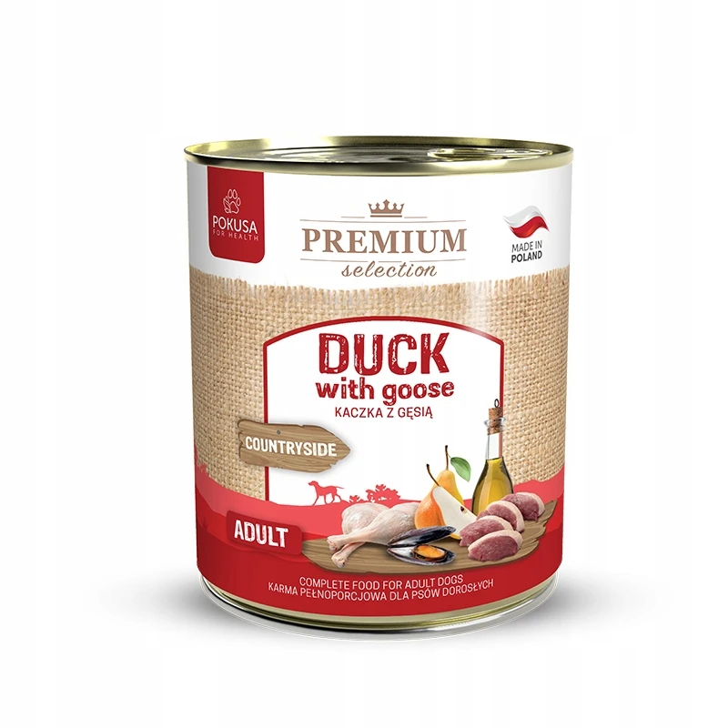 Pokusa Premium Selection kaczka, gęś adult 800 g
