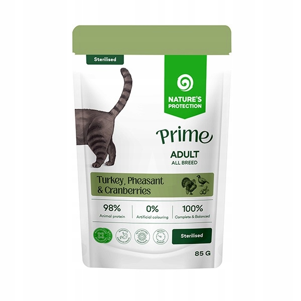 Nature's Protection Prime Sterilised indyk, bażant w sosie adult 85 g