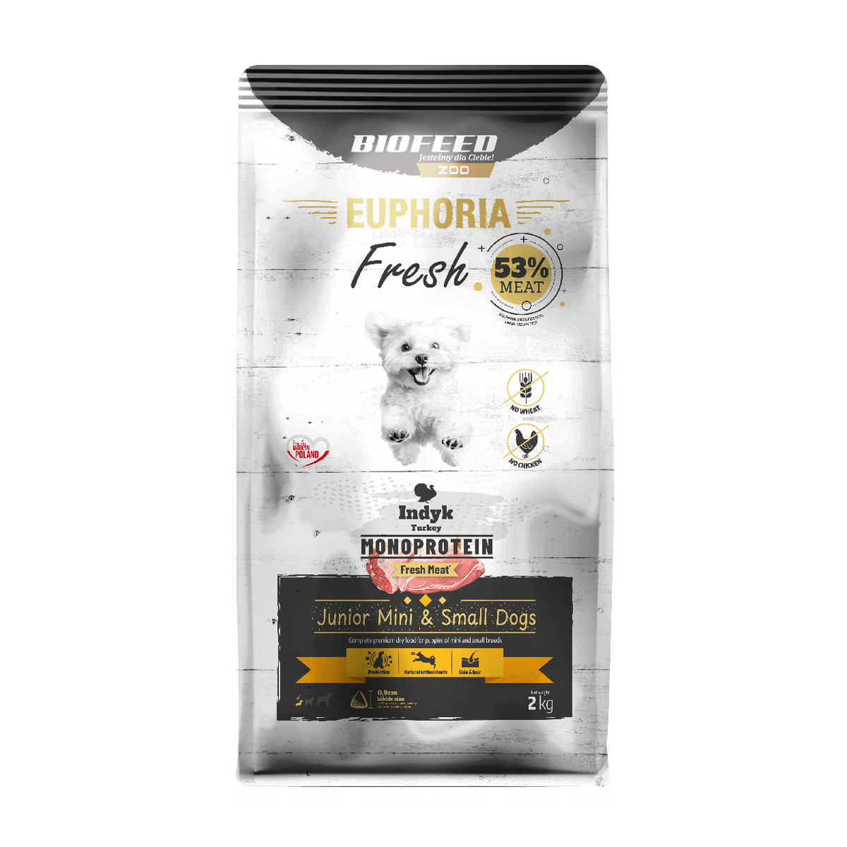 BioFeed Euphoria Fresh Meat indyk junior małe rasy 2 kg
