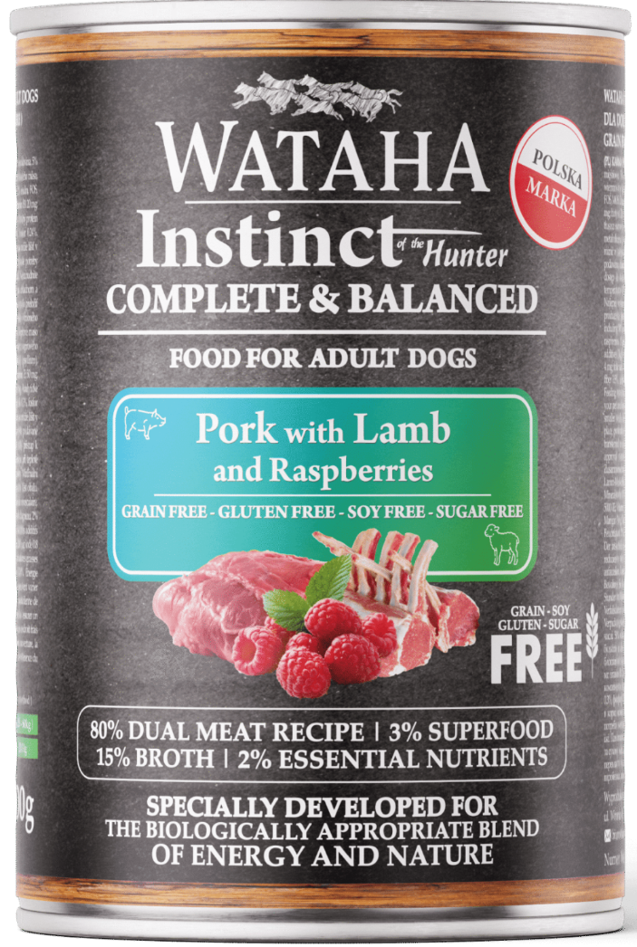 Wataha Instinct jagnięcina, wieprzowina adult 400 g