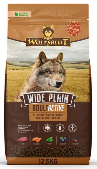 Wolfsblut Wide Plain konina z batatami adult active 12,5 kg