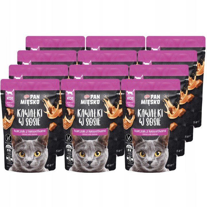 Pan Mięsko kurczak z krewetkami w sosie 85 g × 12