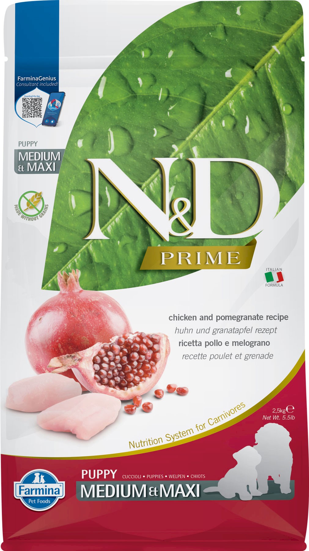 Farmina Natural & Delicious kurczak puppy średnie i duże rasy 2,5 kg
