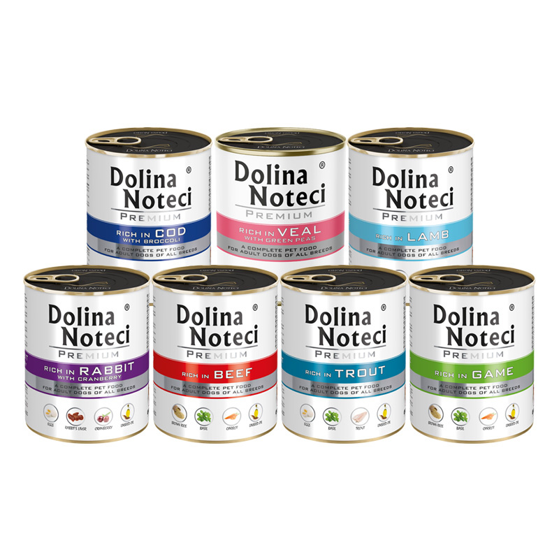 Dolina Noteci Premium cielęcina, dorsz, dziczyzna, jagnięcina, królik, pstrąg, wołowina adult 800 g × 7