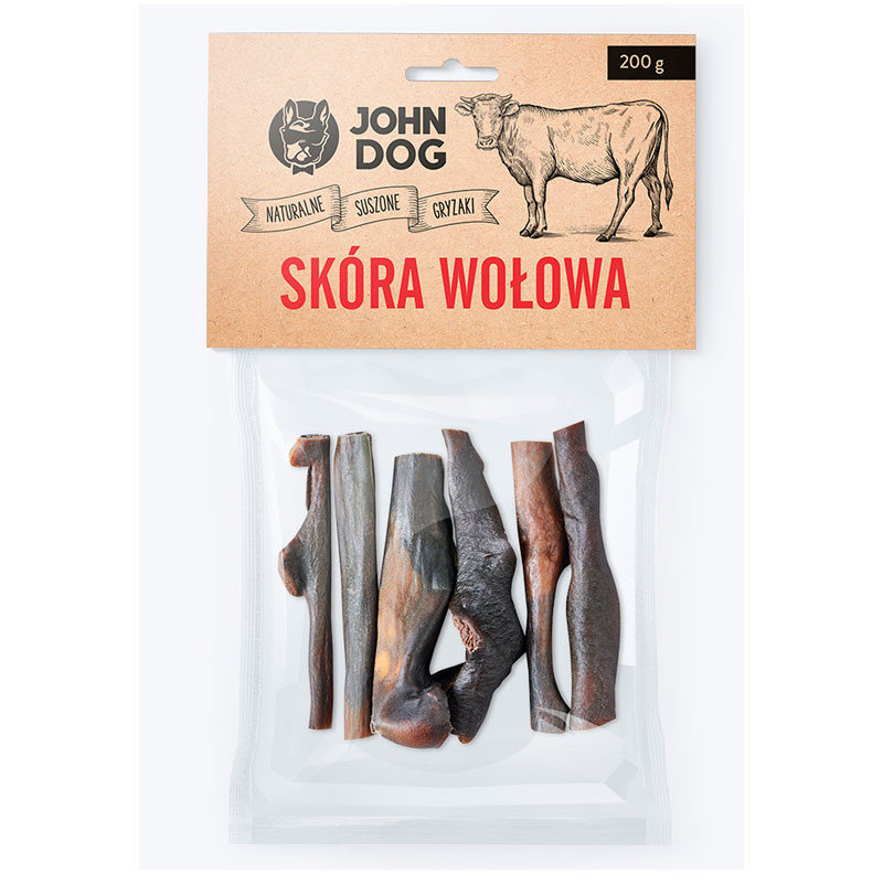 John Dog Gryzaki Naturalne skóra wołowa 200 g