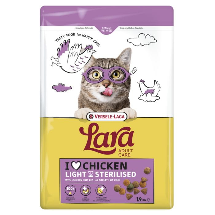 Versele-Laga Lara Light Sterilised kurczak adult 1,9 kg