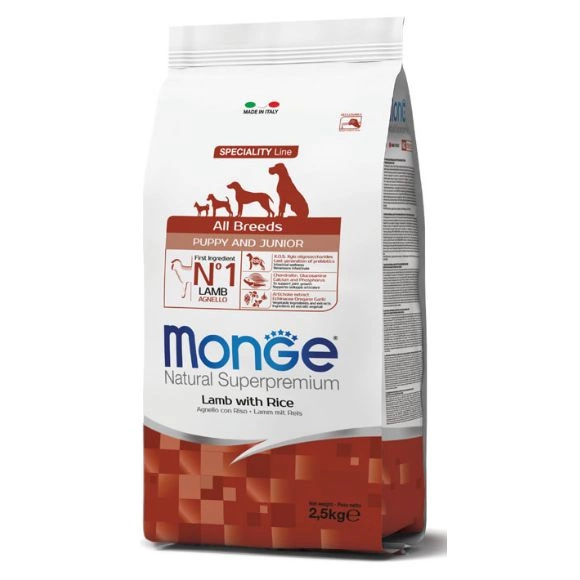 Monge Speciality Line jagnięcina z ryżem i ziemniakami puppy 2,5 kg