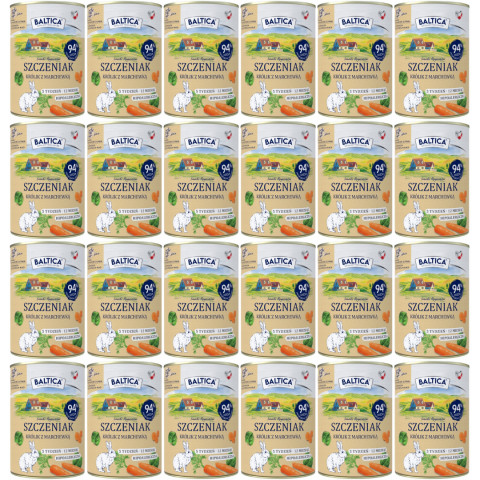 Baltica Smaki Regionów królik puppy 400 g × 24