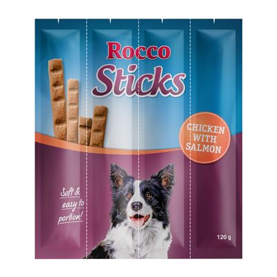 Rocco Sticks kurczak, łosoś 10 g × 12