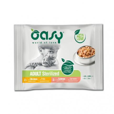Oasy Urinary mix smaków w sosie adult 85 g × 4