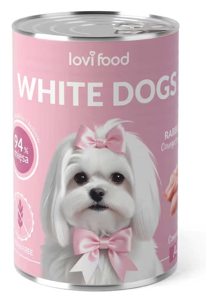John Dog Lovi Food White Dogs indyk, królik 400 g