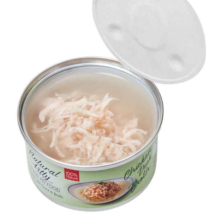 Natural Kitty kaczka, kurczak w bulionie adult 80 g