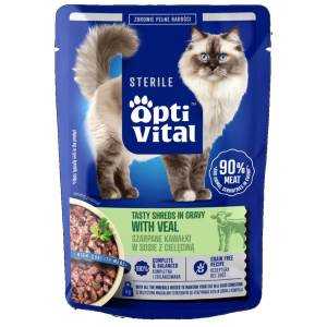 OptiVital Skin & Coat Sterilised cielęcina w sosie adult 85 g