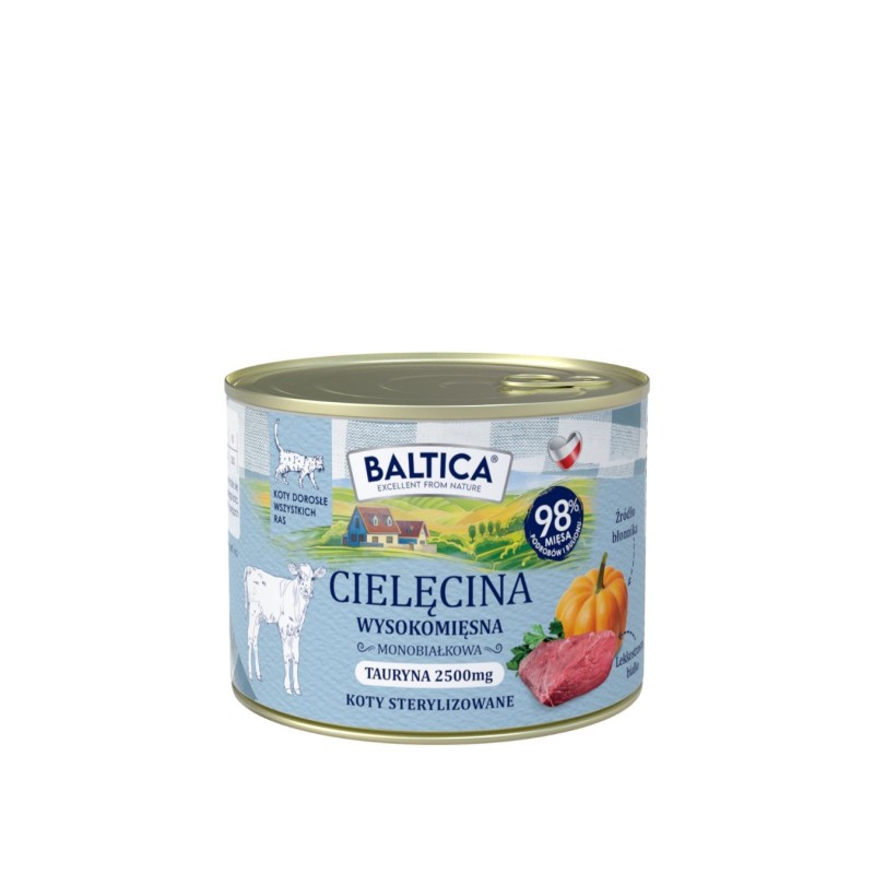 Baltica Smaki Regionów Sterilised Light cielęcina w bulionie adult 185 g