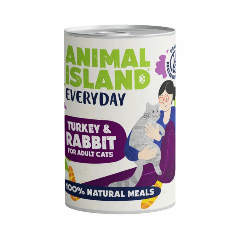 Animal Island Everyday Sensitive indyk, królik kawałki 400 g