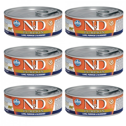 Farmina N&D Pumpkin jagnięcina z dynią 70 g × 6