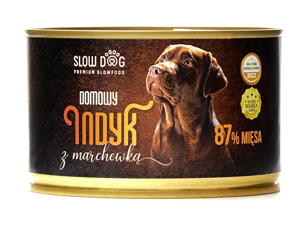 Slow Dog Domowy indyk z marchewką 410 g