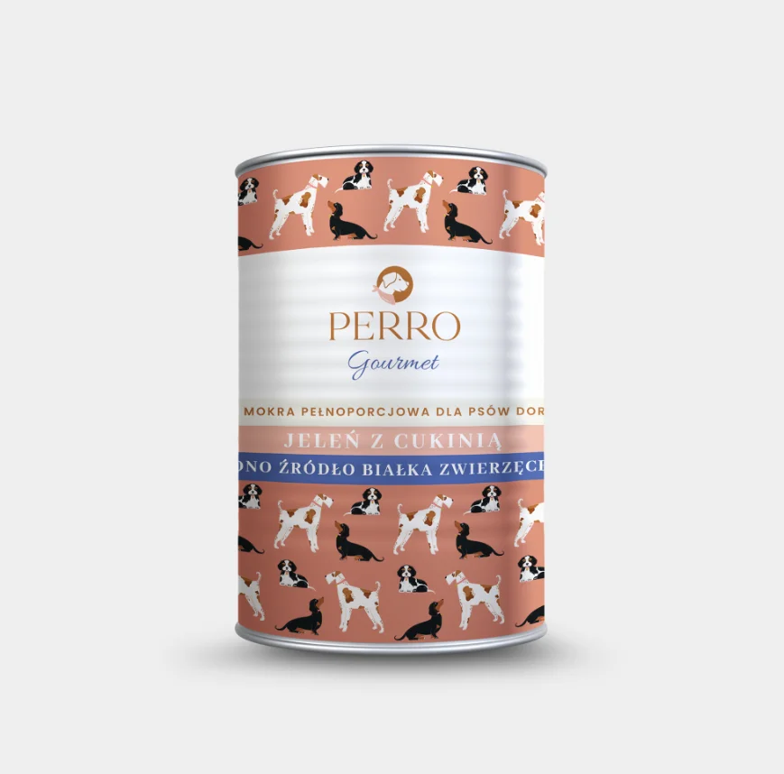 Perro Gourmet jeleń z cukinią adult 400 g