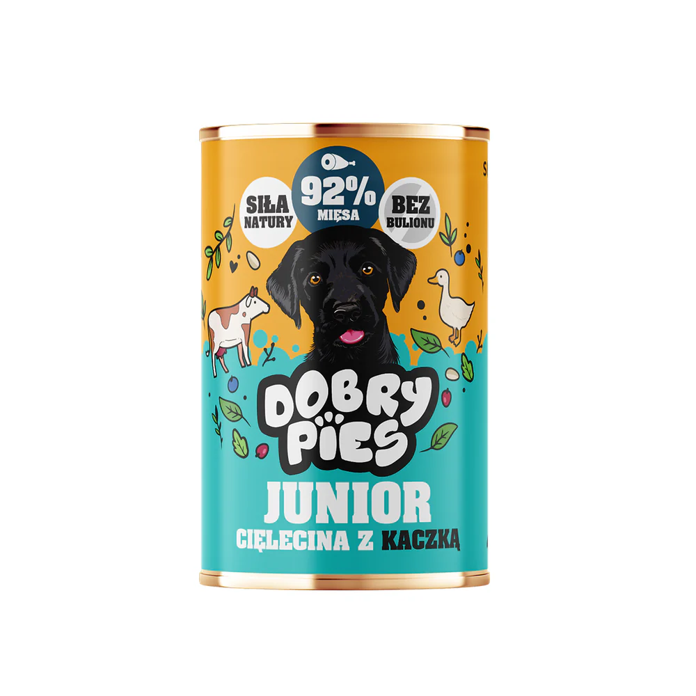 Dobry Pies cielęcina, kaczka junior 400 g
