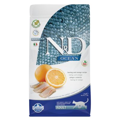 Farmina N&D Ocean śledź z pomarańczą adult 1,5 kg × 2
