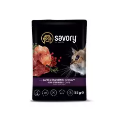 Savory Sterilised jagnięcina, kurczak w sosie 85 g