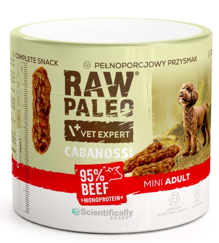 VetExpert Raw Paleo Cabanossi wołowina adult małe rasy 100 g