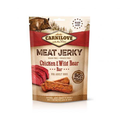 Carnilove Dog Jerky kurczak, dzik 100 g