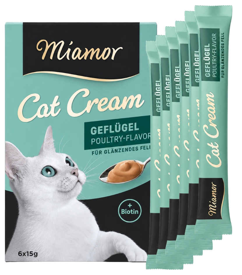 Miamor Cat Cream Skin & Coat drób 15 g × 6