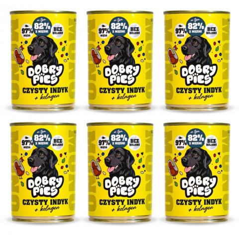 Dobry Pies Mono indyk 400 g × 6