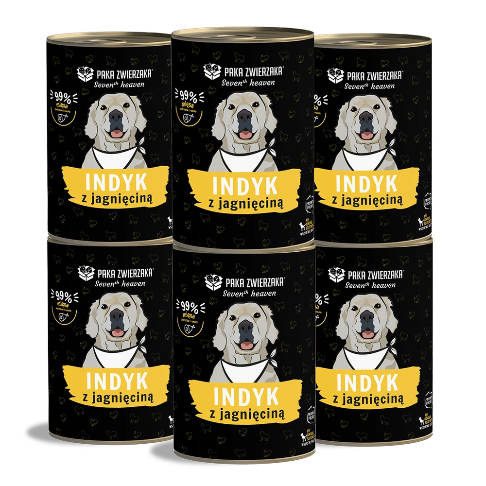 Paka Zwierzaka Seventh Heaven indyk, jagnięcina 400 g × 6