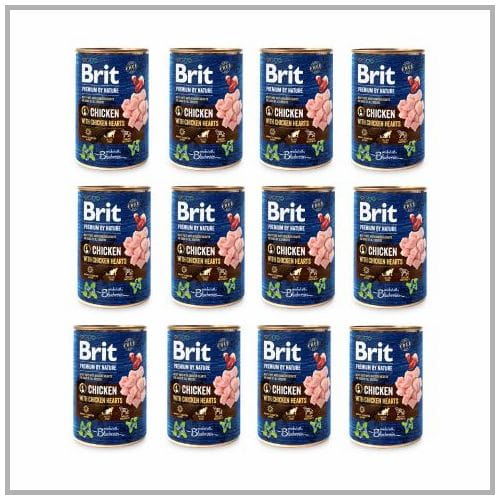 Brit Premium By Nature kurczak z sercami kurczaka adult 400 g × 12