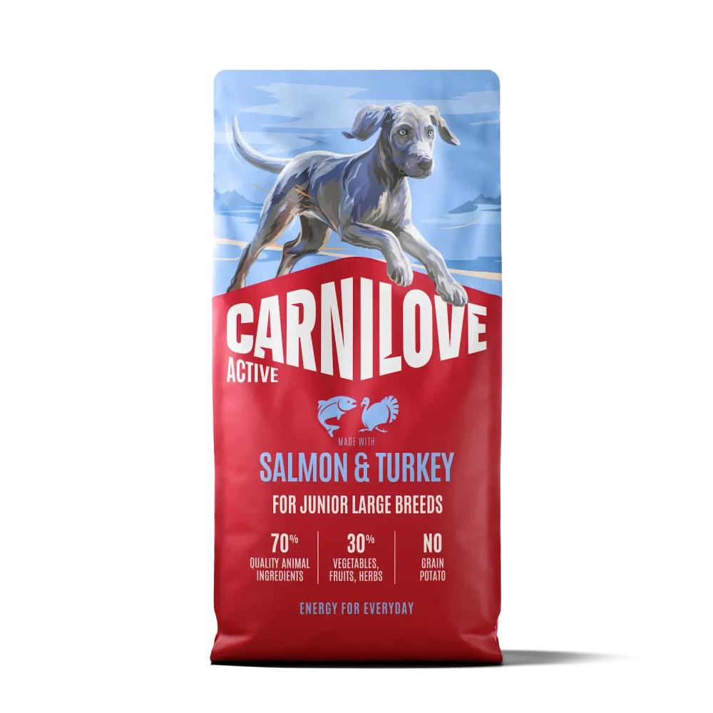 Carnilove Active Dog łosoś, indyk junior duże rasy 12 kg