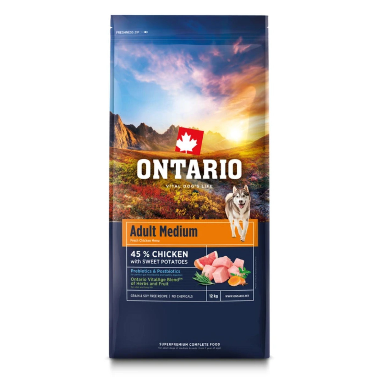 Ontario kurczak adult średnie rasy 2,25 kg
