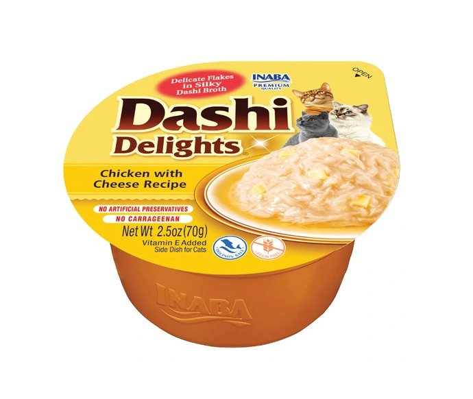 Inaba Dashi Delights kurczak, ser w bulionie adult 70 g