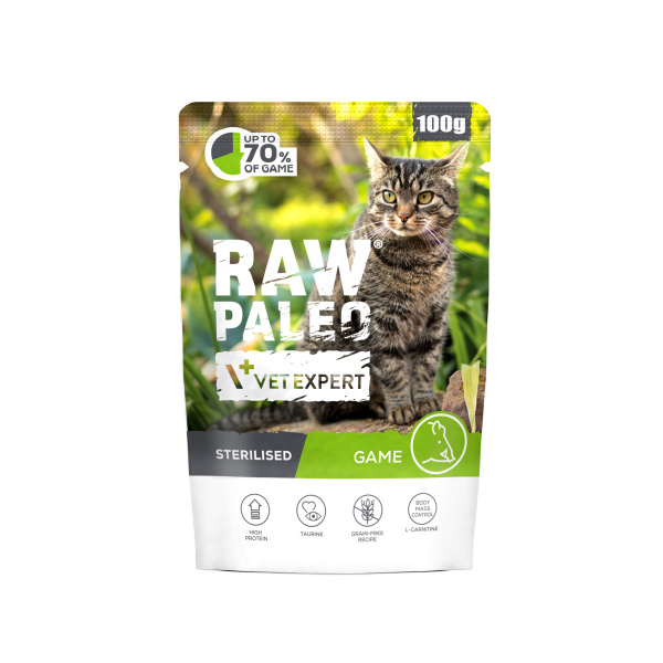VetExpert Raw Paleo Sterilised dziczyzna adult 100 g