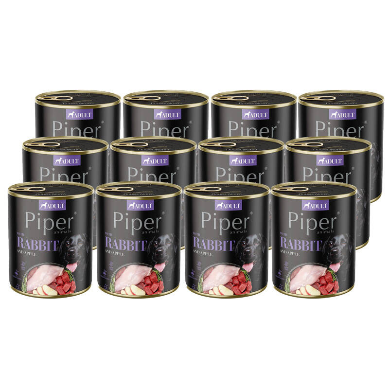 Piper Animals królik z jabłkiem adult 800 g × 12