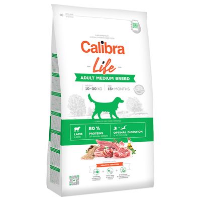 Calibra Dog Life jagnięcina adult średnie rasy 12 kg