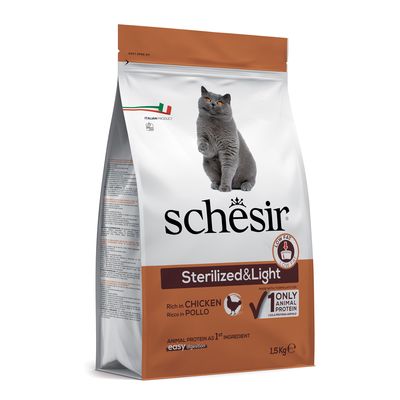 Schesir Sterilized & Light kurczak 1,5 kg