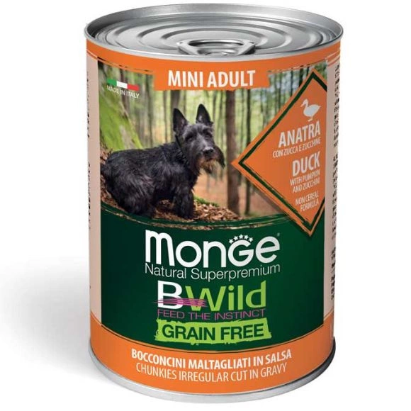 Monge Bwild kaczka adult małe rasy 400 g