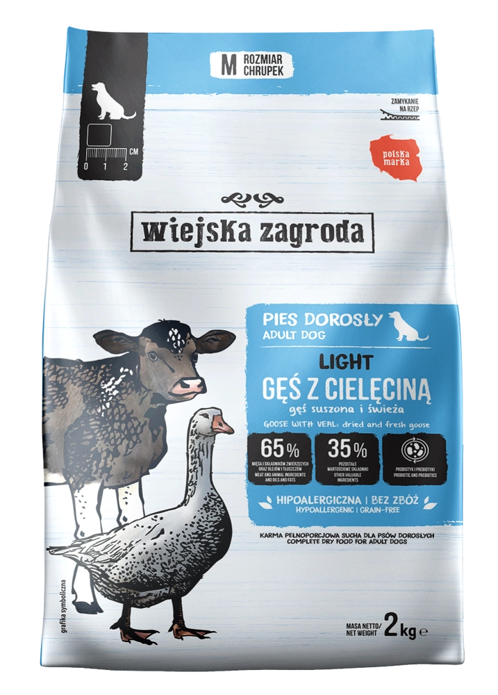 Wiejska Zagroda Light cielęcina, gęś adult 2 kg