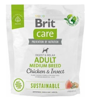 Brit Care kurczak, owady adult średnie rasy 1 kg