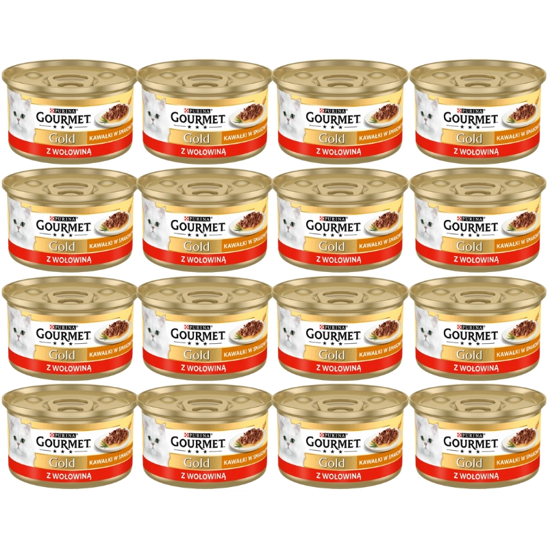 Purina Gourmet Gold wołowina w sosie adult 85 g × 48