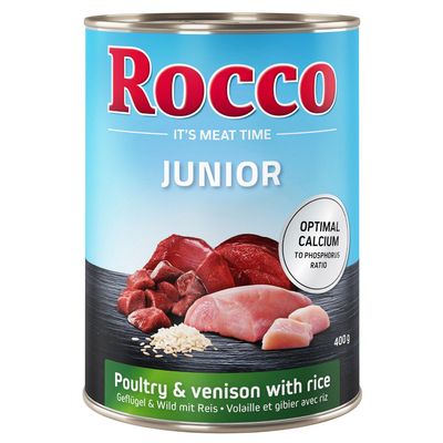 Rocco drób, dziczyzna junior 400 g × 24
