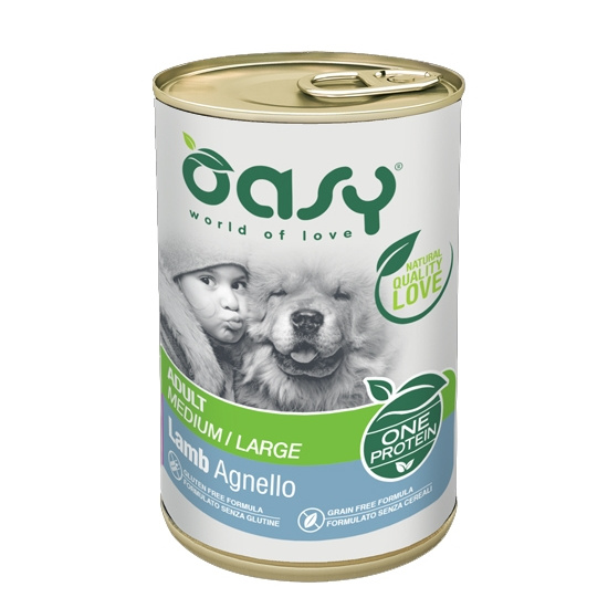 Oasy jagnięcina adult średnie, duże rasy 400 g × 6