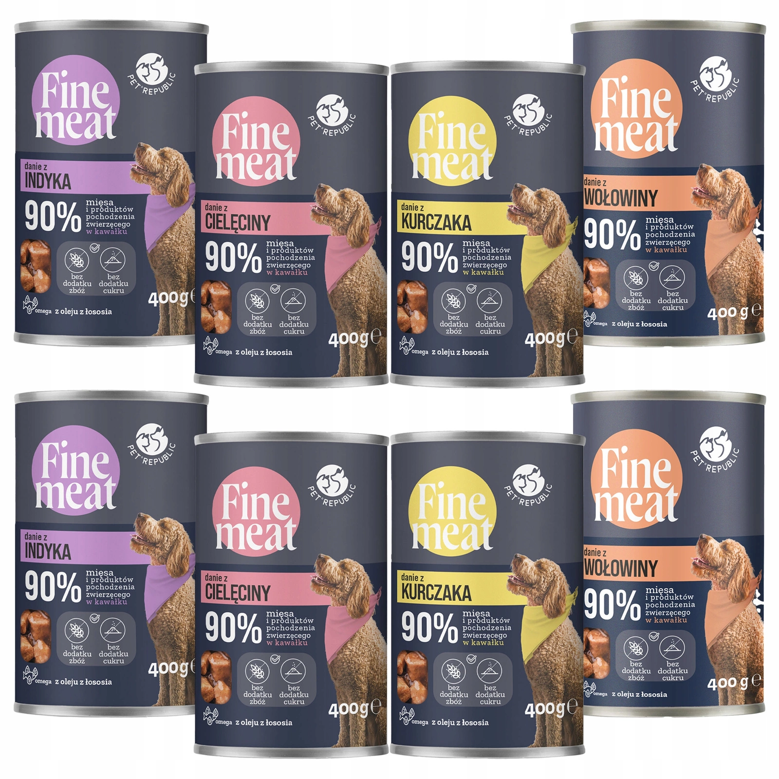 Pet Republic Fine Meat 400 g × 8