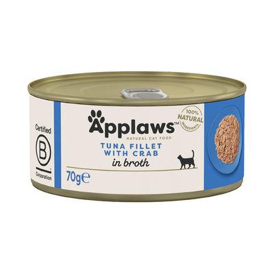 Applaws Sensitive krab, tuńczyk w bulionie adult 70 g × 12