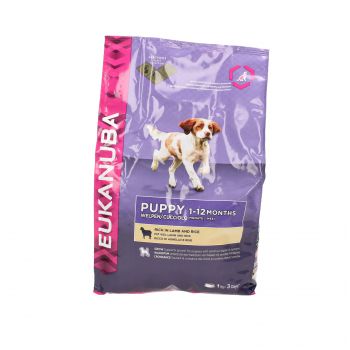 Eukanuba Puppy All Breeds jagnięcina z ryżem 1 kg