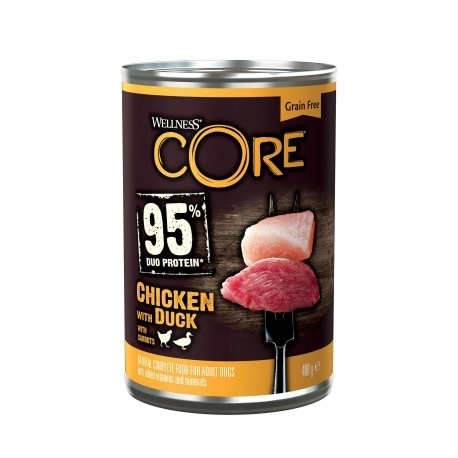 Wellness CORE 95% Duo Protein kaczka, kurczak adult 400 g
