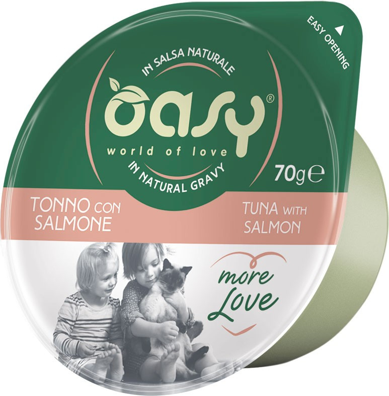 Oasy More Love Digestive Sensitive tuńczyk, łosoś w sosie adult 70 g